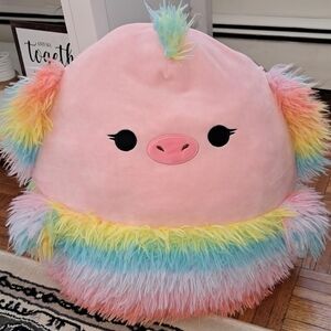 Squishmallow 16” ELDA Peacock Chick Ostrich TARGET Easter Pink Rainbow